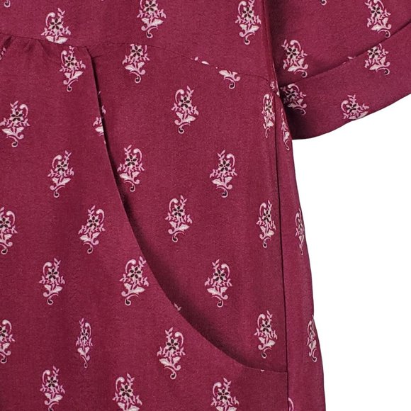 Garnet Hill Bohemian Pocket Midi, Pocket Silky Lined Dress, RARE Print, HTF - Picture 6 of 10